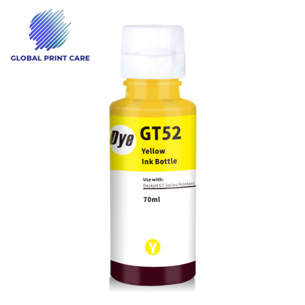 Premium HP GT52 Yellow 70ml Refill Dye Ink Bottle Kit For HP 415, 510, 550, 610, 115, 315, 319, 419  Series Inkjet Printer Ink - Image 2