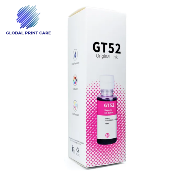 Premium HP GT52 Magenta 70ml Refill Dye Ink Bottle Kit For HP 415, 510, 550, 610, 115, 315, 319, 419  Series Inkjet Printer Ink